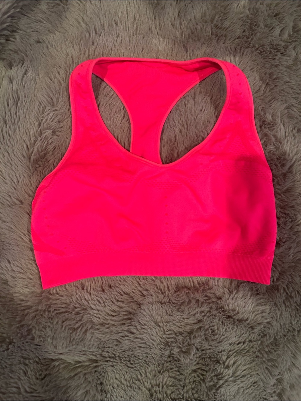 Hanes Neon Pink Racerback Sports Bra